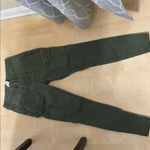 Olive green skinny jeans
